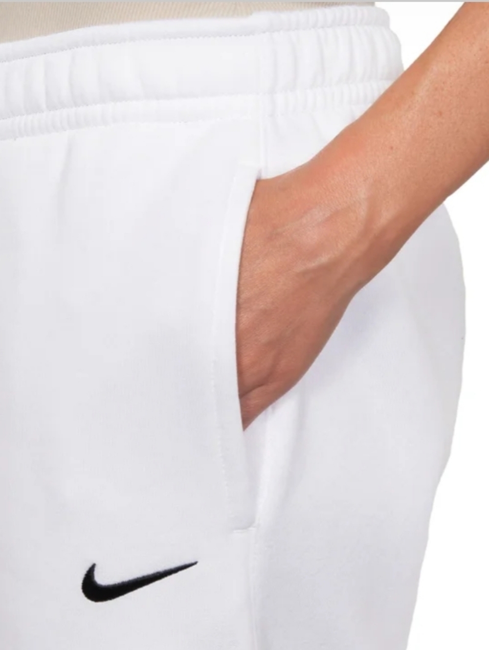 New!!! Nike Women's Girls Fleece Jogger White Cotton Soft Color Size Medium NWT! - Picture 7 of 10